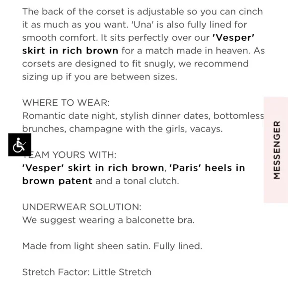 House Of CB “UNA” Rich Brown Corset - Picture 7 of 16